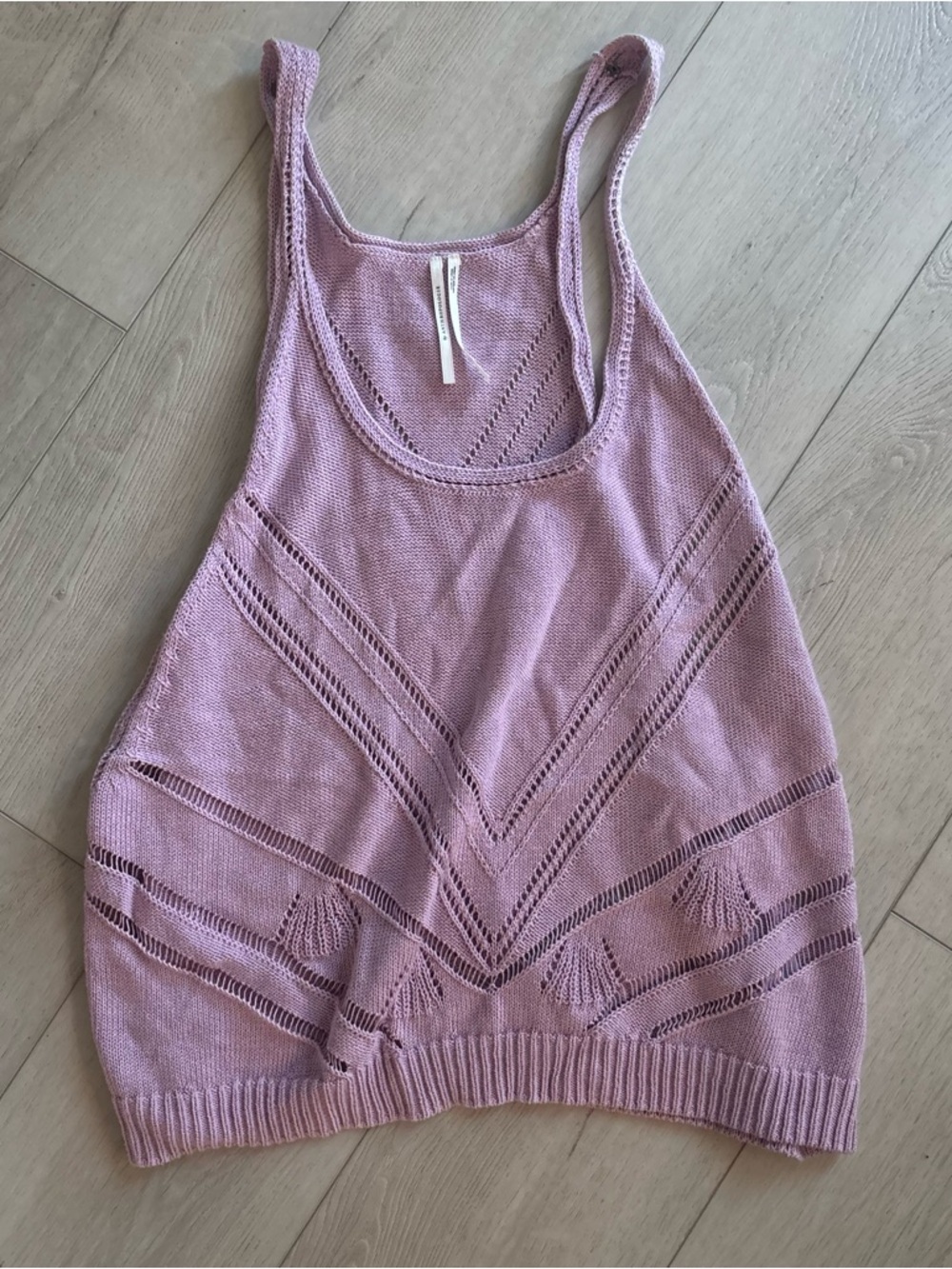 Anthropologie Light Purple Knit Tank Top